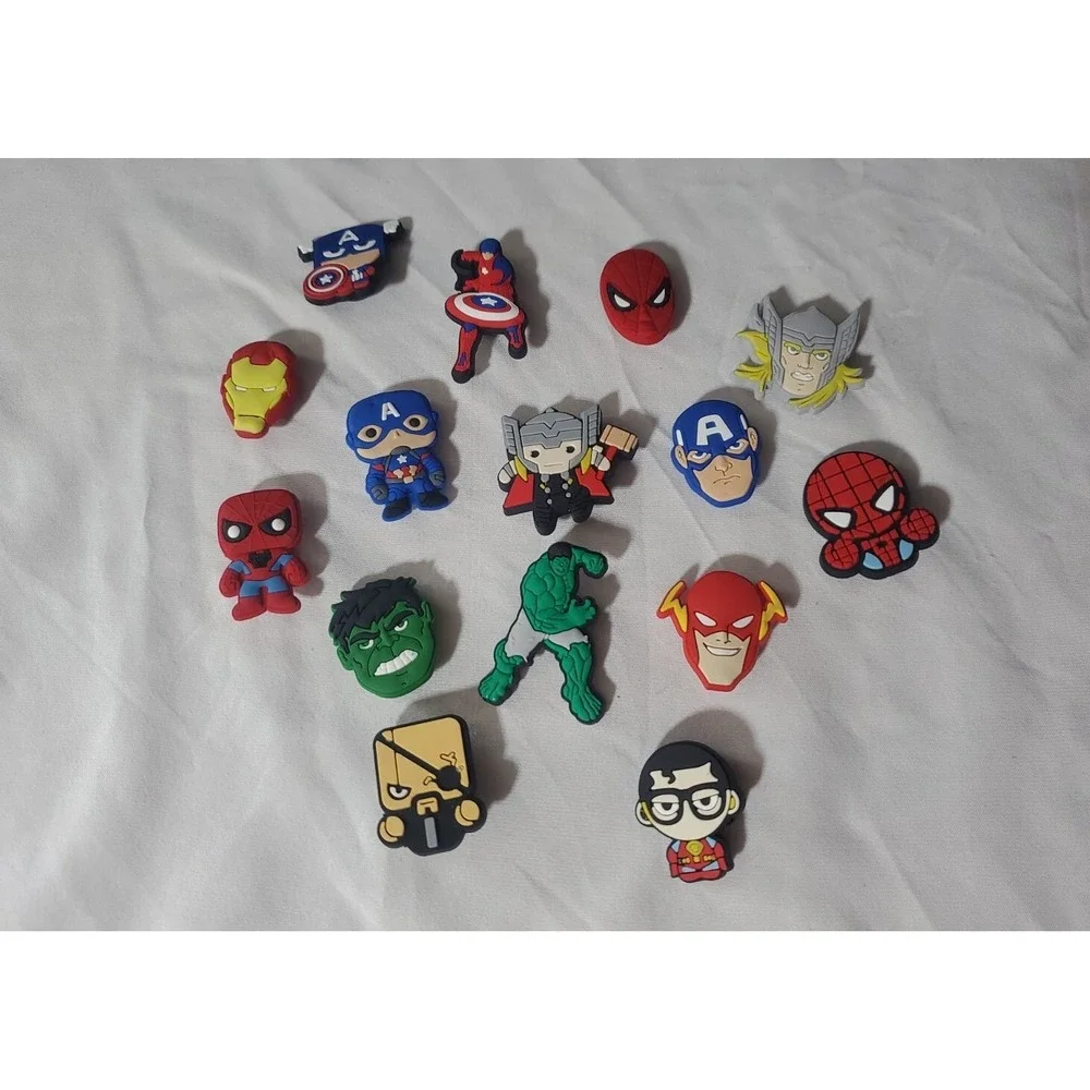 Croc Charms Super Heros Mixed Lot Super Heros 15 pieces USA SELLER